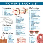 Womens travel pack checklist