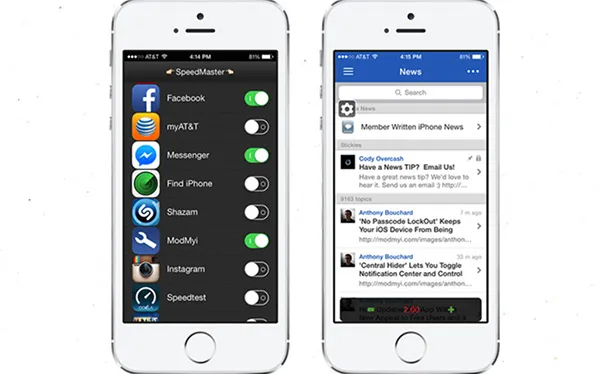 Phần mềm tăng tốc iPhone Speed Master Free