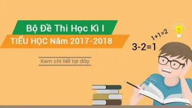 Bộ đề thi học kỳ 1 năm học 2017 - 2018