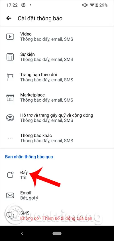 Cách bật, tắt thông báo Facebook chung trên điện thoại - Ảnh minh hoạ 6