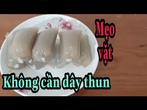 Cách buộc cột miệng bịch yaourt không cần dây thun, mẹo vặt.