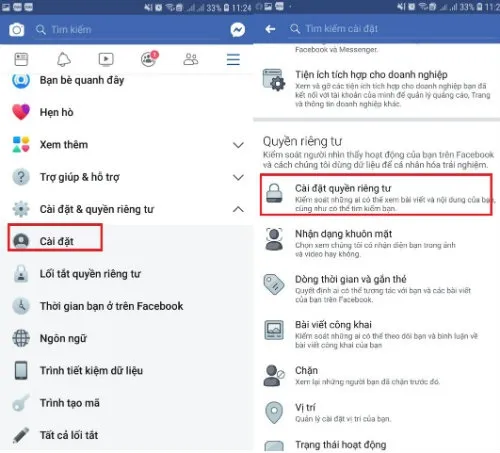 không cho người lạ xem dòng thời gian trên facebook