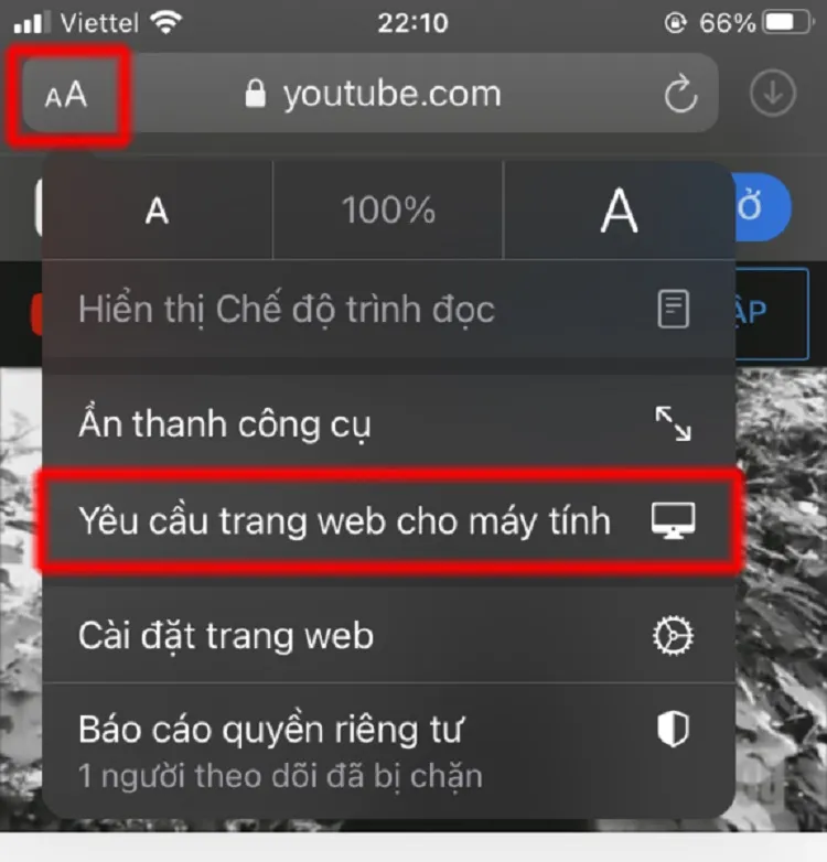 Xem youtube ở chế độ PiP