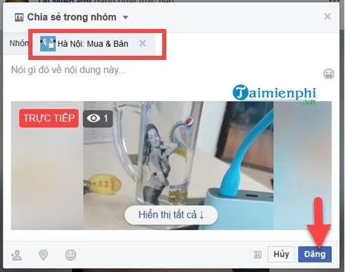 huong dan share LiveStream vao group facebook 6