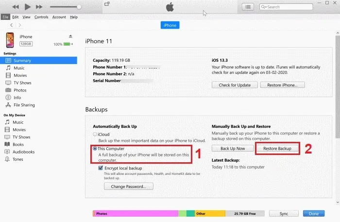 iPhone,dữ liệu,iTunes,iCloud,hướng dẫn