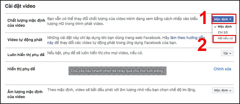 Chọn HD nếu có