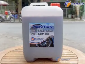 Dung dịch làm đen bóng vỏ lốp ô tô xe máy Ventek 20 lít