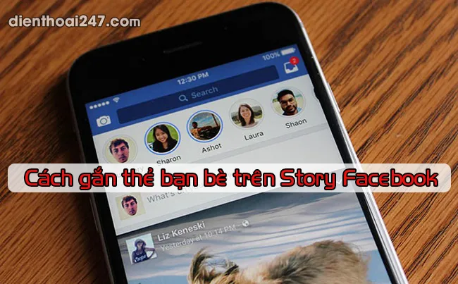 gắn thẻ bạn bè trên Story Facebook 