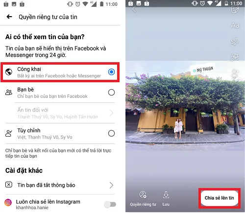 gắn thẻ bạn bè trên Story Facebook 