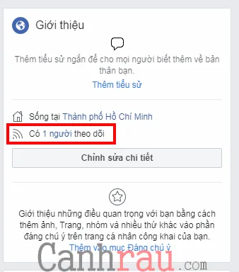 hiển thị số người theo dõi facebook trên trang cá nhân hình 3