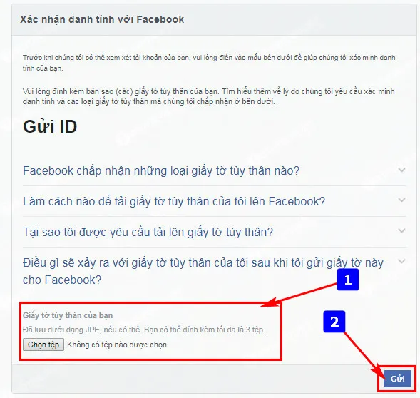 Khôi phục tài khoản facebook khi nghi ngờ tài khoản giả mạo