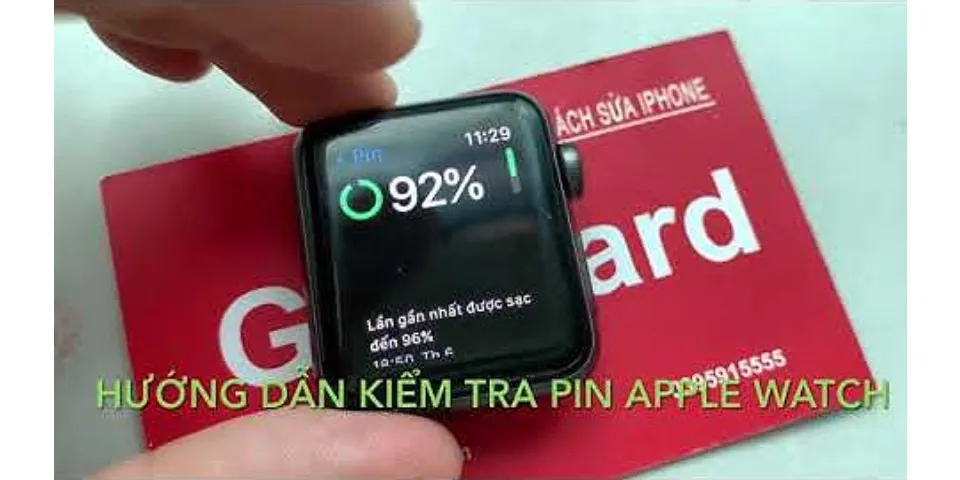 Cách kiểm tra pin Apple Watch Series 3
