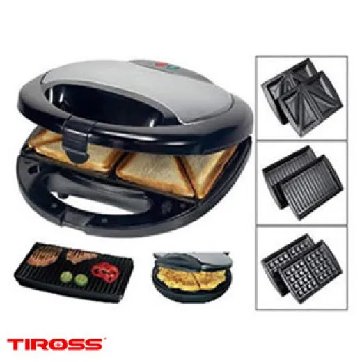 Máy kẹp bánh mỳ Tiross TS513 Với 3 khay kẹp bánh
