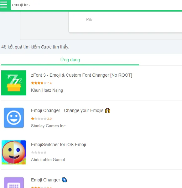 Cài đặt icon ios cho android bằng Apkpure