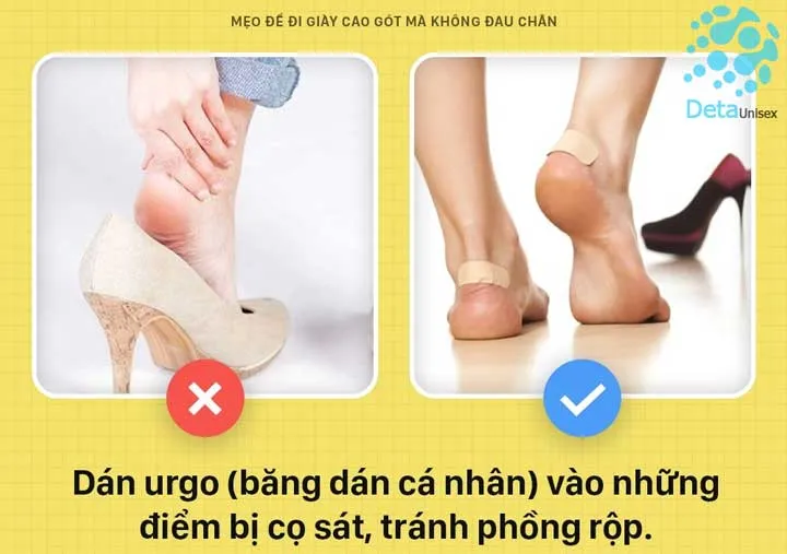 tự làm miếng lót giày tại nhà đi giày cao gót không đau chân