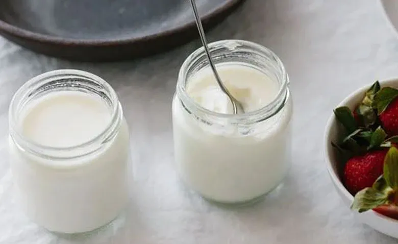 Cách làm sữa chua từ sữa tươi: thành phẩm