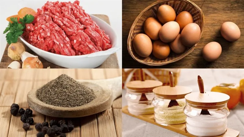 Nguyên liệu món ăn 4 cách làm thịt viên kho