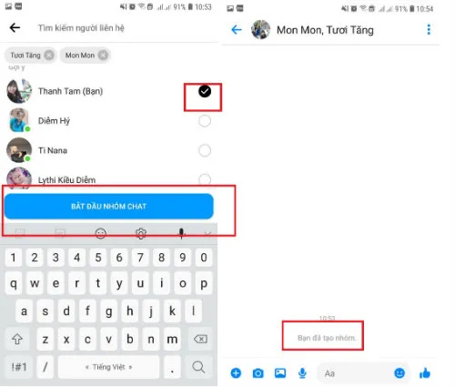 cach tao nhom chat tren messenger lite