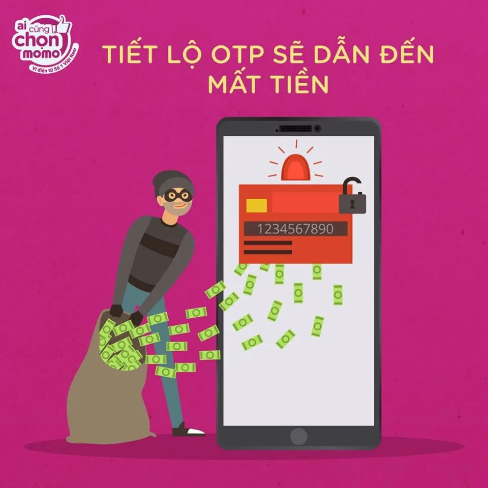 bị hack tài khoản do tiết lộ mã otp