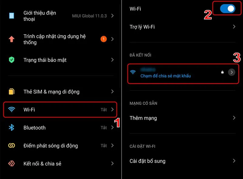 Chia sẻ wifi qua mã QR.