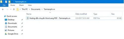 chuyen doi word sang pdf tren word 2016