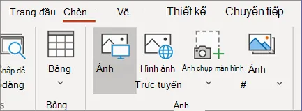 Trên tab Chèn, bấm vào Ảnh.