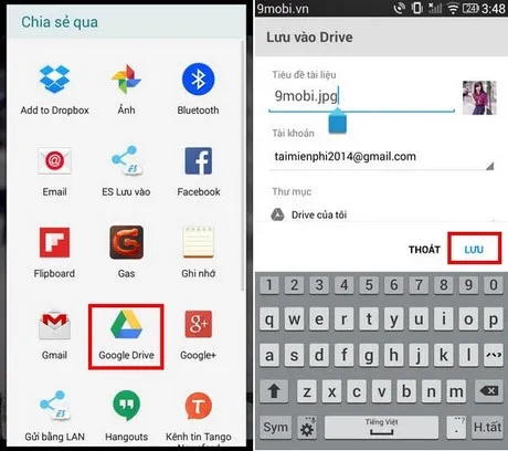 cach luu du lieu dam may android