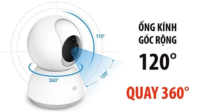 Camera Xiaomi góc xoay linh hoạt rộng 360 độ