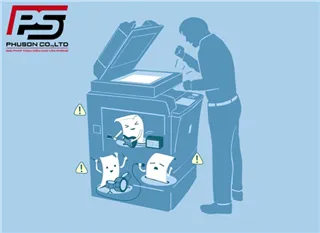 Làm gì khi máy Photocopy bị kẹt giấy trong trời nồm ẩm