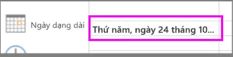 Định dạng ngày dài