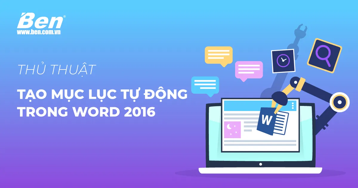 Cách tạo Mục lục trong Word 