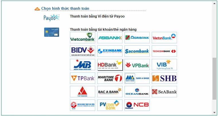 Thanh toán thẻ tín dụng FE CREDIT qua payoo bước 3