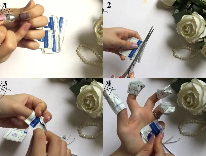 cách tháo móng tay giả với gói ủ phá gel