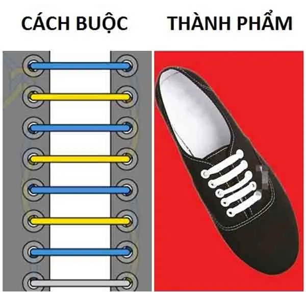 buộc dây giày vans