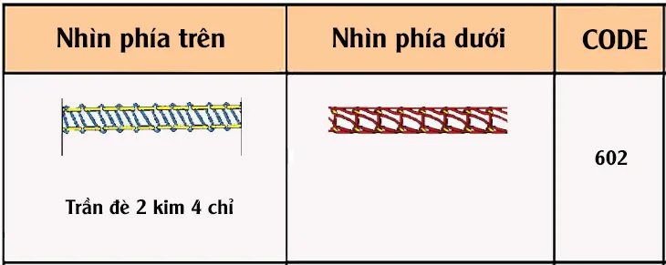 Đường may trần đè 2 kim 4 chỉ