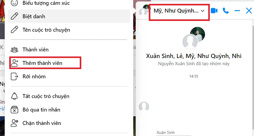 Hướng dẫn cách thêm thành viên vào nhóm Messenger vô cùng đơn giản 5