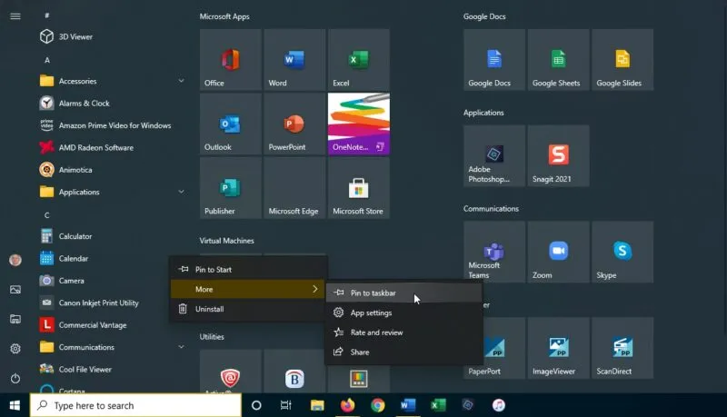 cách chỉnh thanh Taskbar trong Win 10