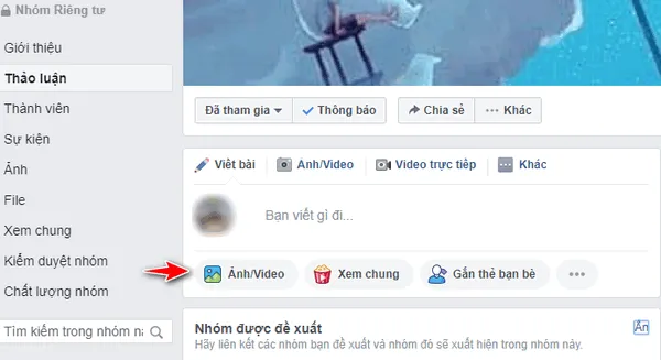 đăng ảnh và video cung lúc lên fanpage facebook