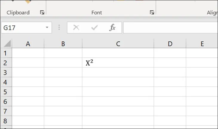 Viết số mũ trong excel