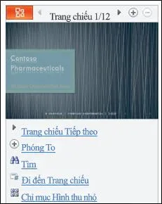Dạng xem Trang chiếu trong Trình xem Di động cho PowerPoint