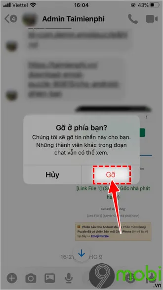 xoa tin nhan facebook messenger tren iphone x