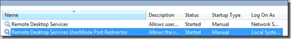 Remote computer RDP services status