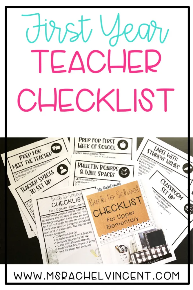 first year teacher checklist