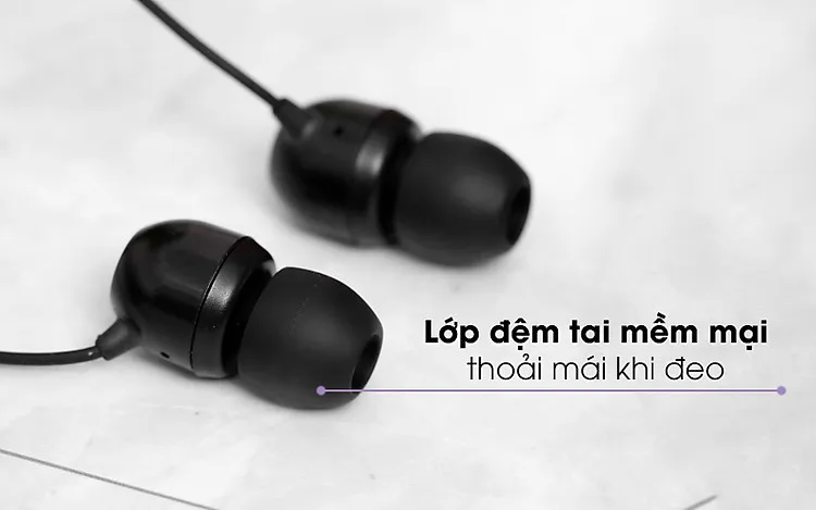 Êm ái khi đeo, cách âm tốt - Tai nghe Bluetooth LG HBS-510 Đen