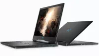 Two Dell G7 17 gaming laptops shown back to back on a white background