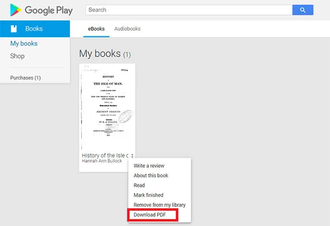 Google book download