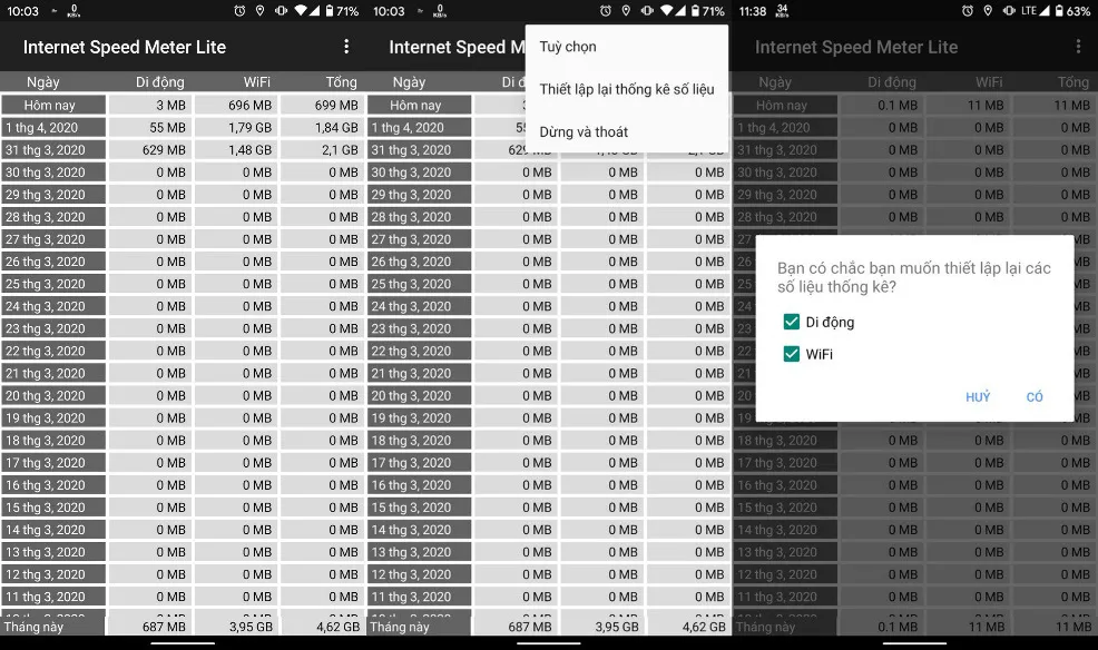Cách theo dõi tốc độ và lưu lượng kết nối 3G/4G trên Android