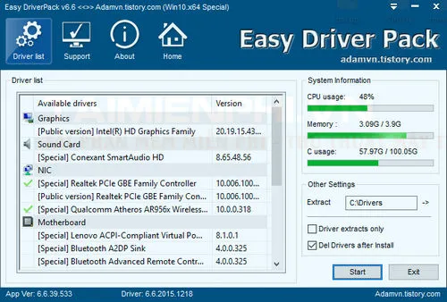 cai easy driverpack update driver