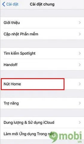 cach chon cam giac nut home tren iphone