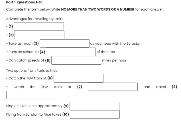 Bài tập IELTS và đáp án mẫu đề thi IELTS Listening (update liên tục 2020)